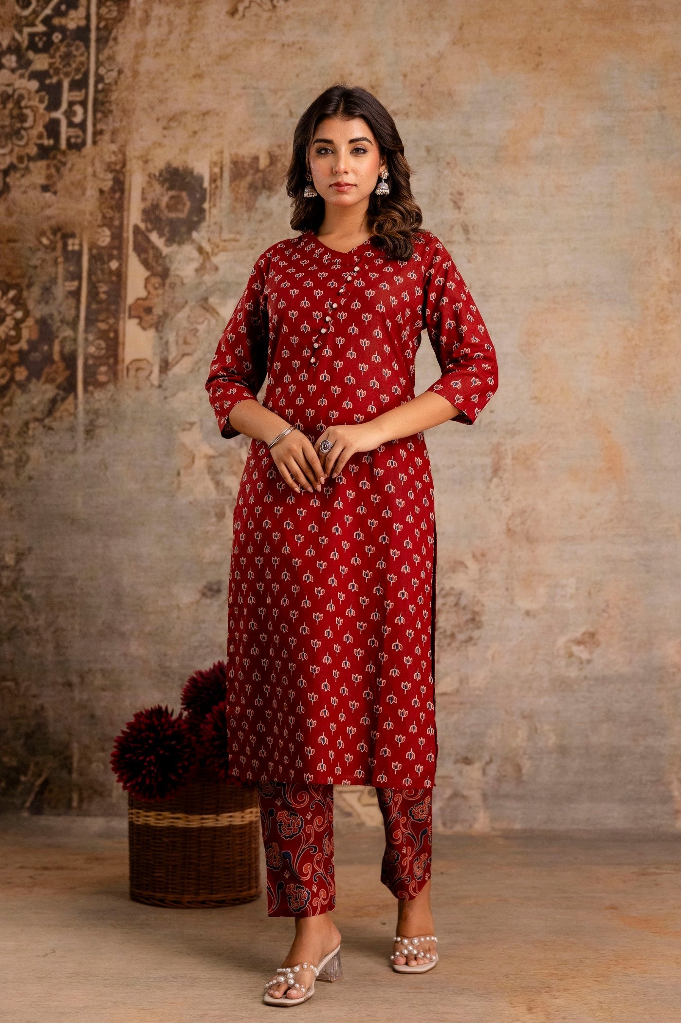 Women pure cotton kurta set bulk supply