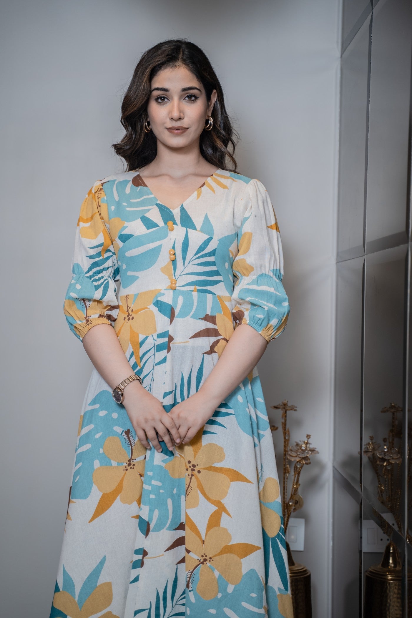 Trendy pure cotton midi outfit