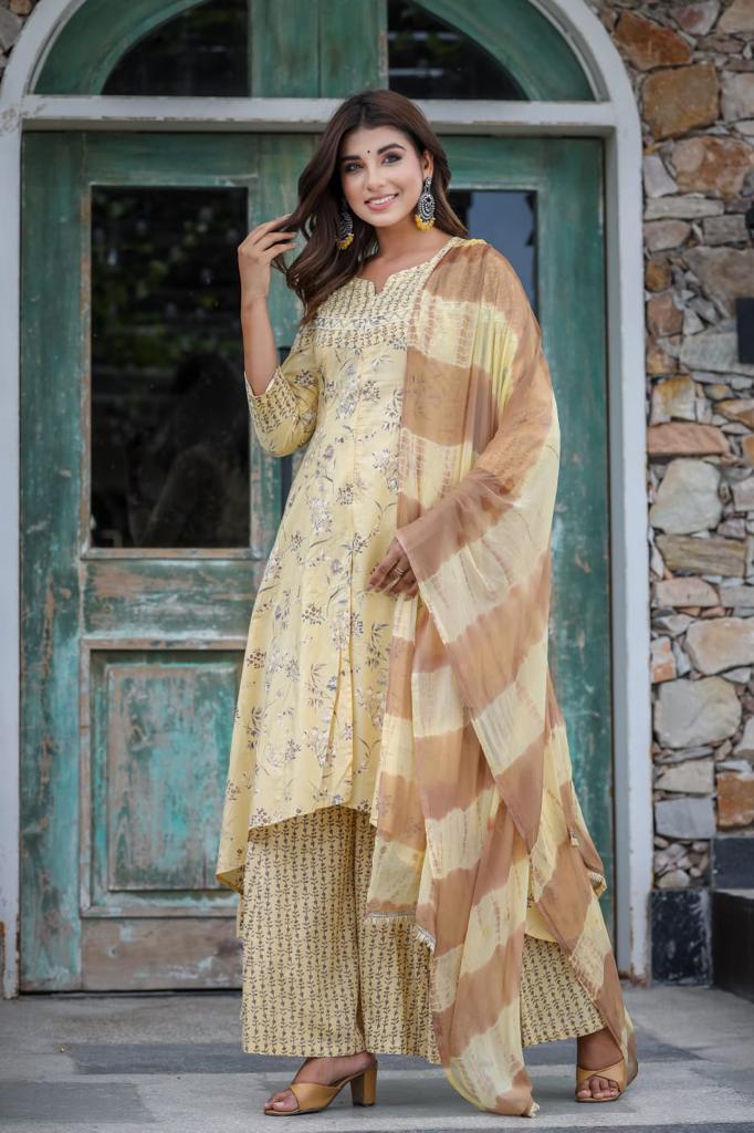 Modal Chanderi Designer Dupatta Set Wholesale