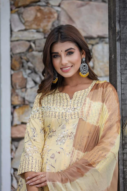 Modal Chanderi Designer Dupatta Set Wholesale