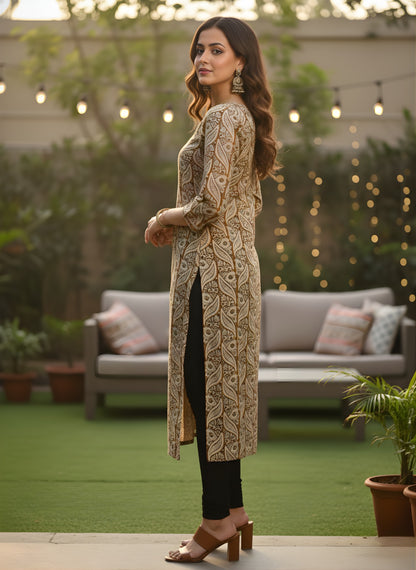 Pure Cotton Ethnic Printed Kurti – Women Wear Wholesale Manufacturer