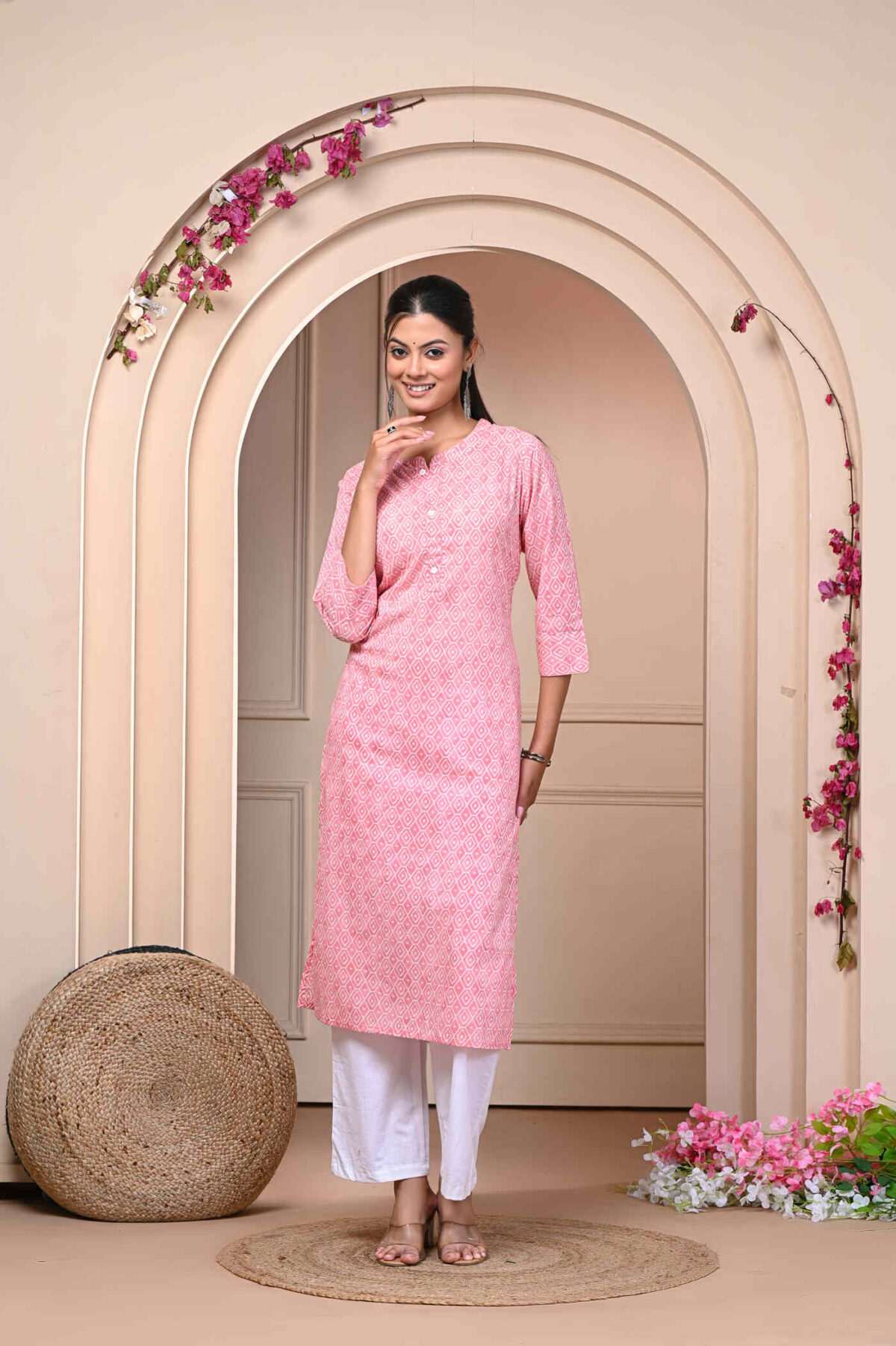Done Cotton Printed Straight Kurti For Ladies 2