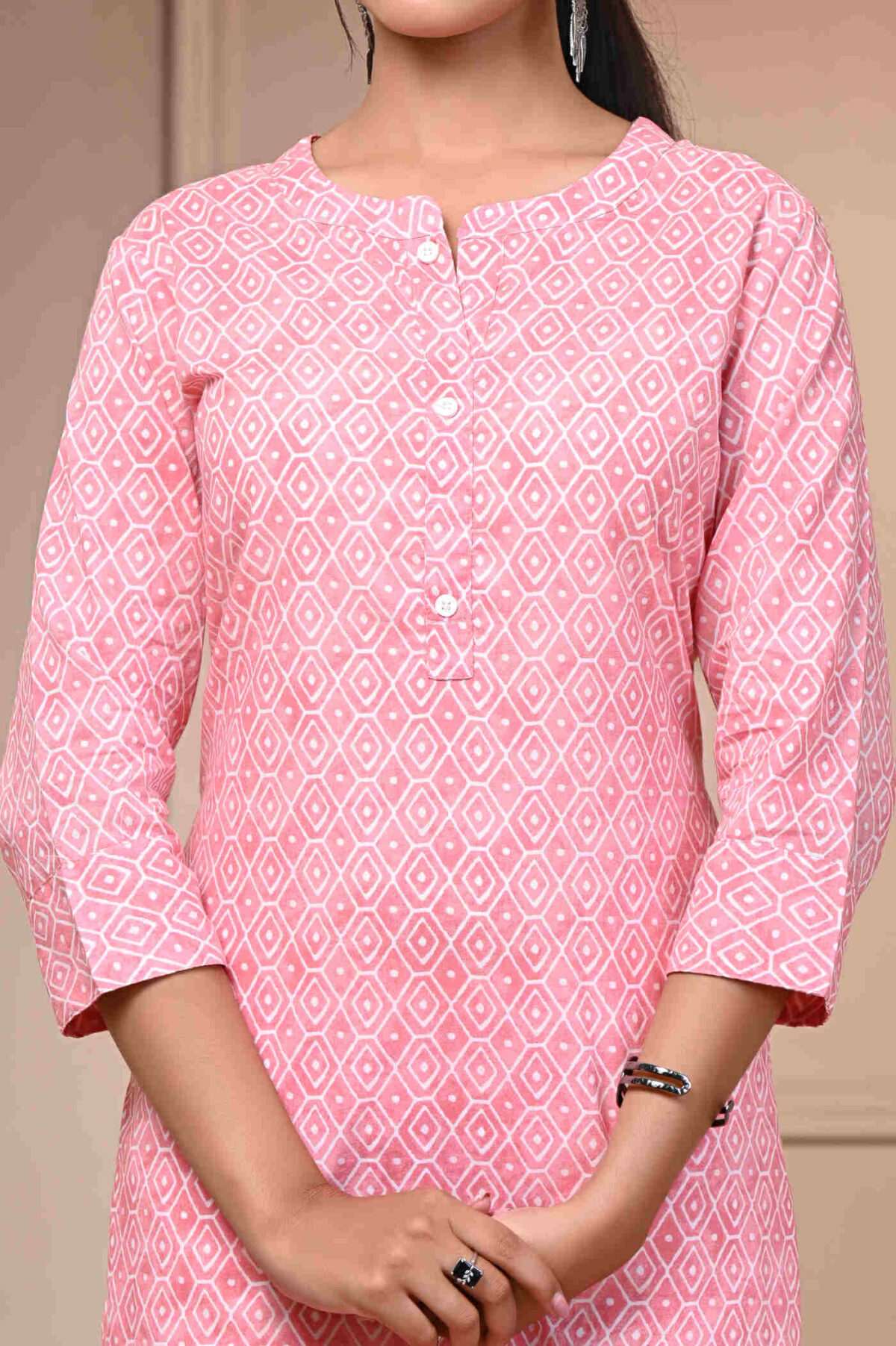 Done Cotton Printed Straight Kurti For Ladies 6